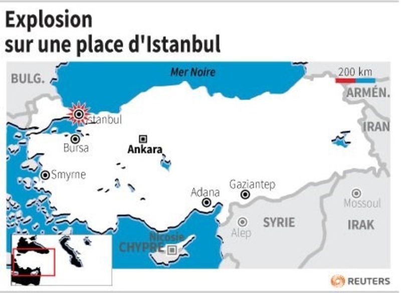 Explosion sur une place d'Istanbul, des victimes