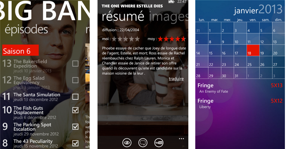 TV Show une application pour suivre vos séries télé préférées sur votre téléphone.
