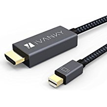 Câble Mini DisplayPort vers HDMI [2M, Aluminium Shell] iVanky nylon tressé câble Thunderbolt vers HDMI pour Apple MacBook Pro, MacBook Air, iMac, Microsoft Surface Pro et d'autres - Gris