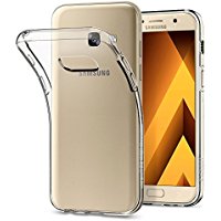 Coque Samsung Galaxy A3 2017, Spigen® [Liquid Crystal] Ultra Mince Silicone Souple [Transparent] Anti-choc Coque Housse Etui TPU Silicone pour Galaxy A3 2017 (572CS21141)